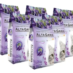 Piedras Sanitarias Alta Gama de Diatomea con Lavanda para Gato, Pack x6 de 3.6 kg