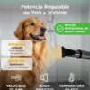 Turbina Secadora de Pelo para Perros Gadnic PD2000 2 Velocidades Boquillas Silencioso Manguera Flexible