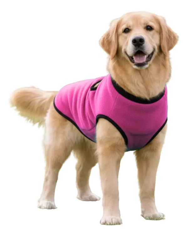 Abrigo Chaleco Polar Liso Poncho Perros Gatos Talle 7 - 12