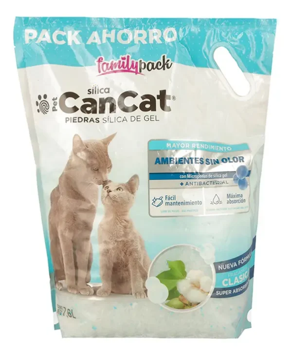 Piedras Silicas Sanitarias Absorbentes CanCat Family Pack Neutro 7,6lts 3,2kg