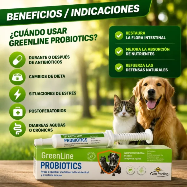 D_NQ_NP_2X_920046-MLA109673063310_042026-F Greenline Probiotics Perro Gato 14gr - Von Franken