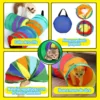 Túnel Para Gatos Plegable Juego Curvo/3 Entradas Multicolor