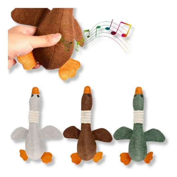 Juguete De Peluche Sonoro Pato Para Perros Gatos De 29 Cm