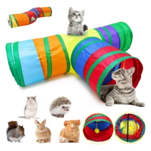D_NQ_NP_2X_797350-MLA98719708575_112025-F Túnel Para Gatos Plegable Juego Curvo/3 Entradas Multicolor