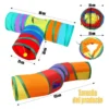 Túnel Para Gatos Plegable Juego Curvo/3 Entradas Multicolor