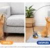 Juguete Interactivo Gatos Cañita Giratoria Plumas Rata