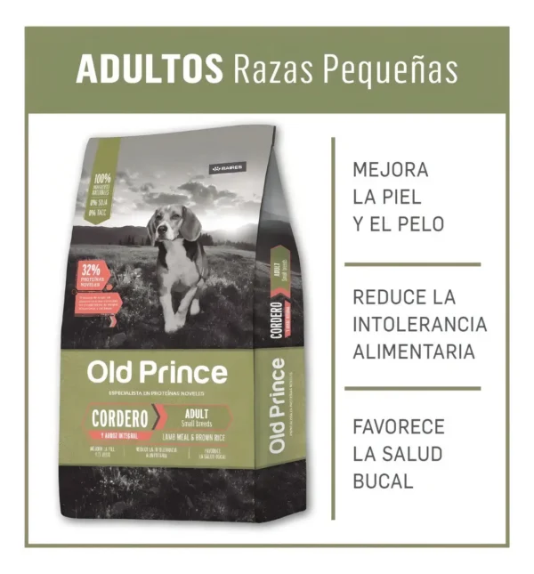 Alimento Old Prince Proteínas Noveles para perro adulto de raza pequeña sabor cordero de 7.5 kg