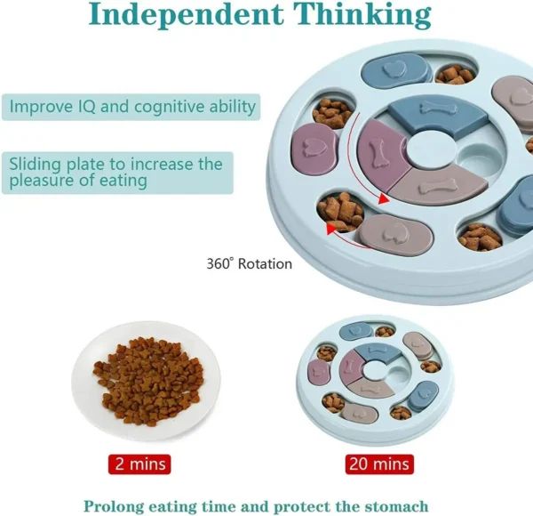 Plato Interactivo para Perros y Gatos con Juguete de Olfato