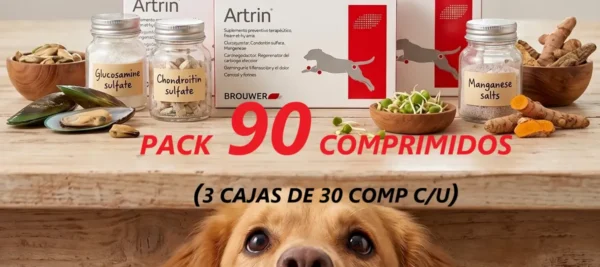 D_NQ_NP_622580-MLA114973013017_072026-F.webp Condroprotector para Perros y Gatos Artrin Pack 90 Comprimidos (3x30)