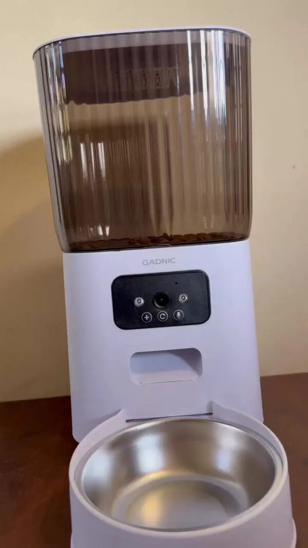 Comedero Automático para Mascotas Gadnic con App y WiFi 5 Litros Acero Inoxidable
