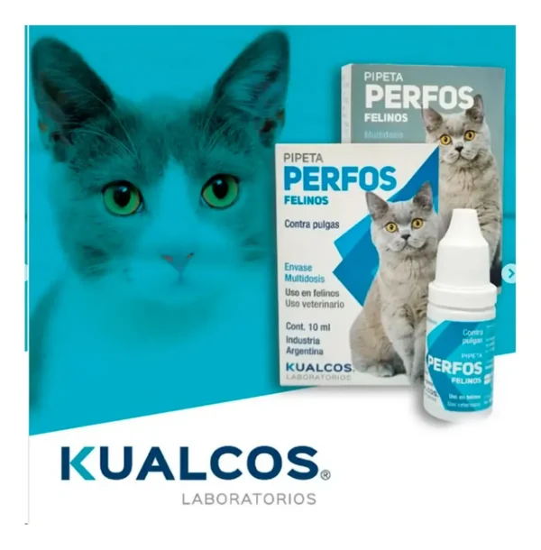 Pipeta Multidosis Antipulgas para Gatos Perfos Kualcos 1 a 8 Kg