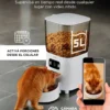 Comedero Automático para Mascotas Gadnic con App y WiFi 5 Litros Acero Inoxidable