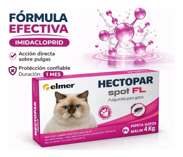 Pipeta Antipulgas para Gatos Hectopar Spot Elmer +4 Kg
