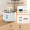 Fuente de Agua Recirculante para Perros y Gatos Gadnic 2.4L con Luz LED