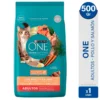 Alimento para Gatos Purina One Adulto Pollo y Salmón x500g