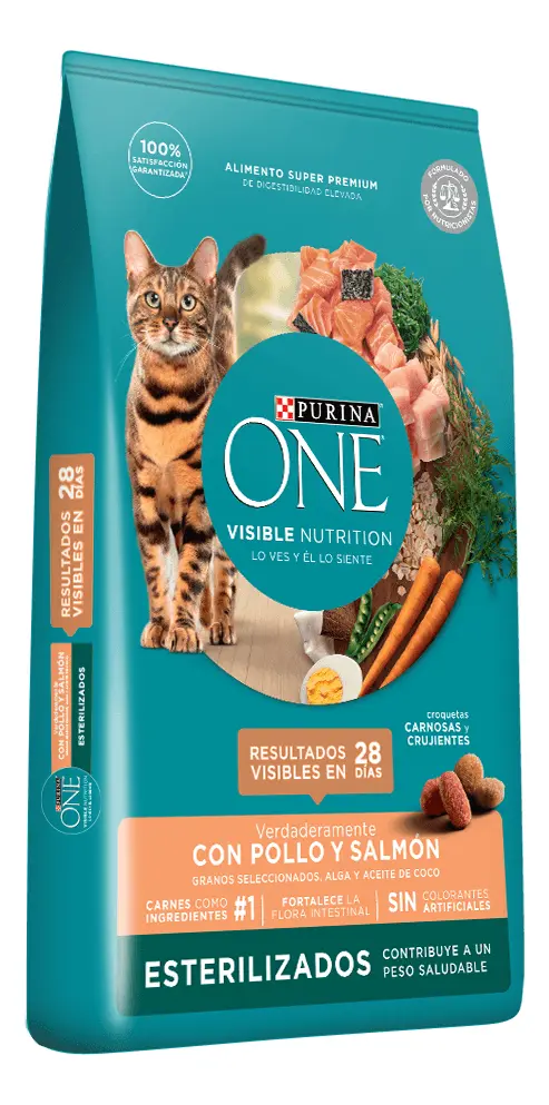 Alimento para Gatos Purina One Esterilizados Pollo y Salmón x6Kg