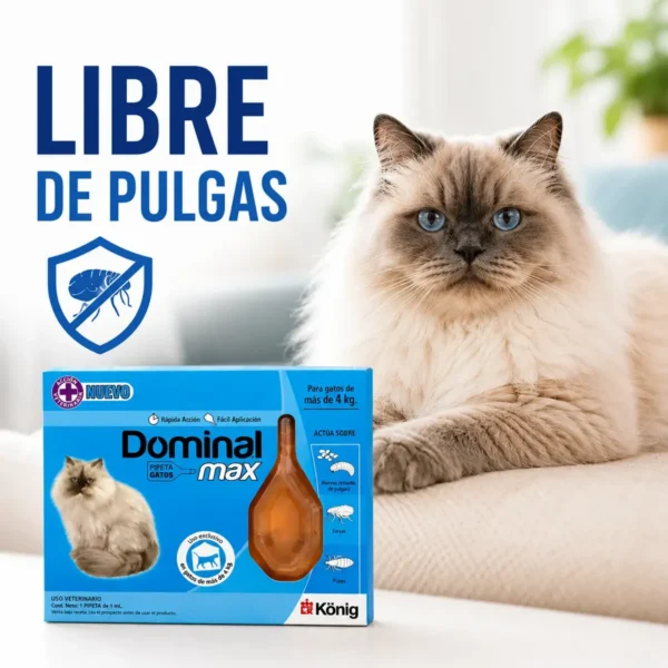 Pipeta Antipulgas para Gatos Dominal Max Konig +4 Kg