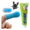 Pasta Dental para Perros y Gatos con Cepillo de Silicona y Estuche