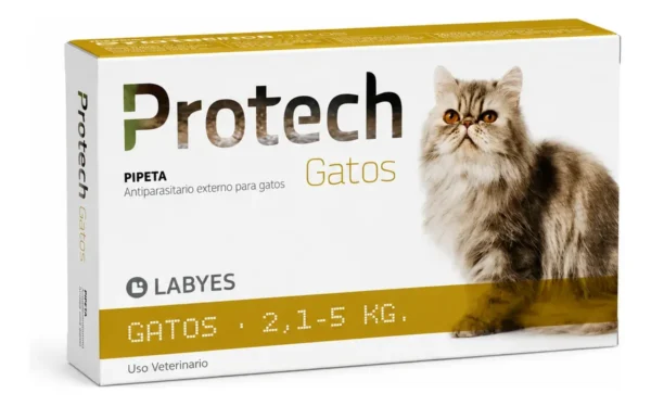 Pipeta Antipulgas para Gatos Protech Labyes 2,1 a 5 Kg