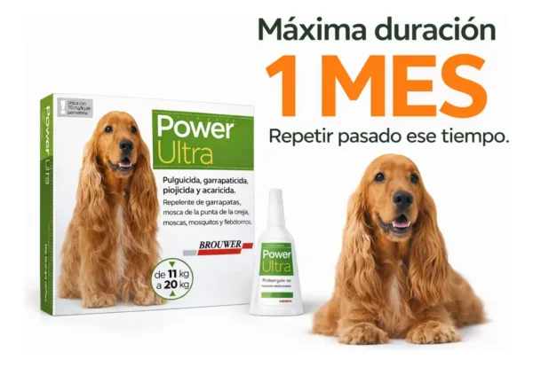 Pipeta Antipulgas para Perros Power Ultra Brouwer 10-20kg