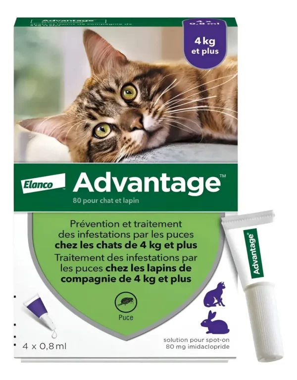 Pipeta Antipulgas para Gatos Advantage 4 a 8 Kg Combo x2