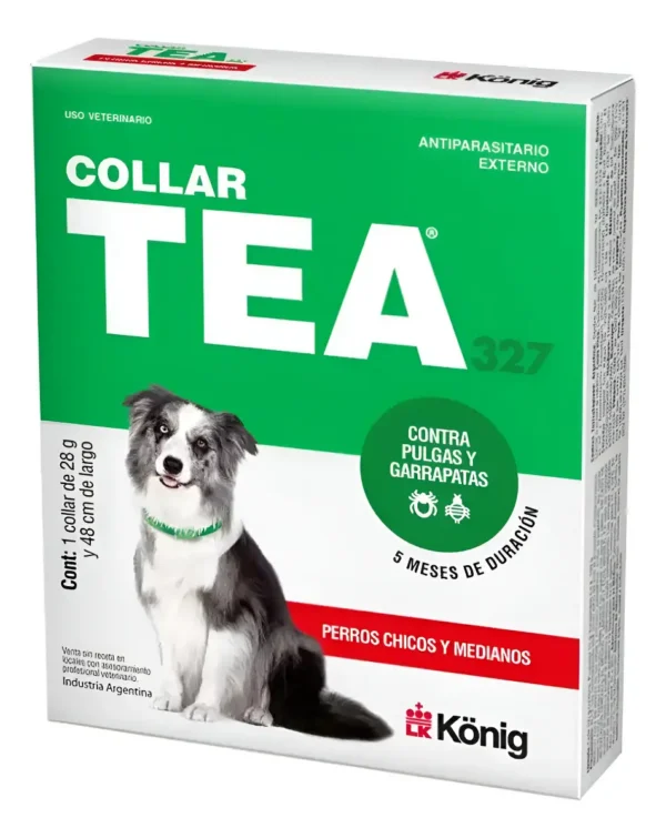 Collar Antipulgas y Garrapatas para Perros Chicos y Medianos Tea