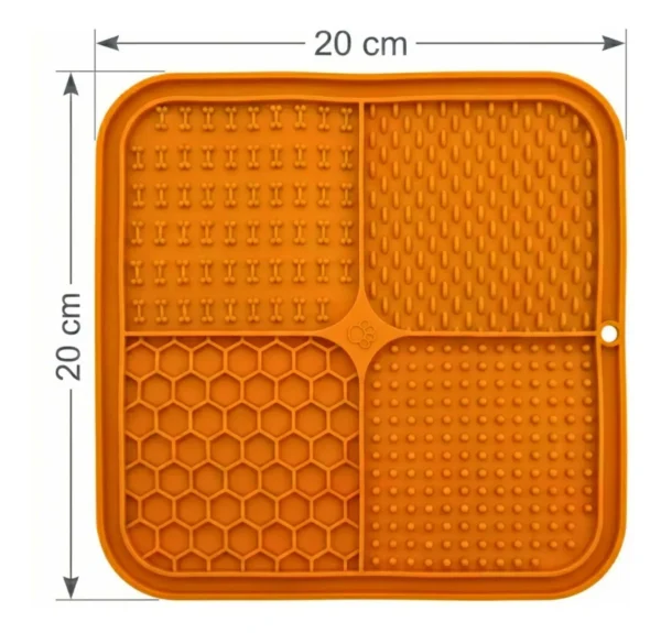 Alfombra de Lamer para Perros y Gatos Come Lento 20x20cm