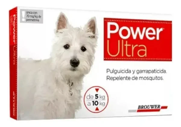 Pipeta Antipulgas para Perros Power Ultra Brouwer 5-10kg