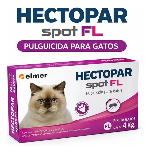Pipeta Antipulgas para Gatos Hectopar Spot Elmer +4 Kg