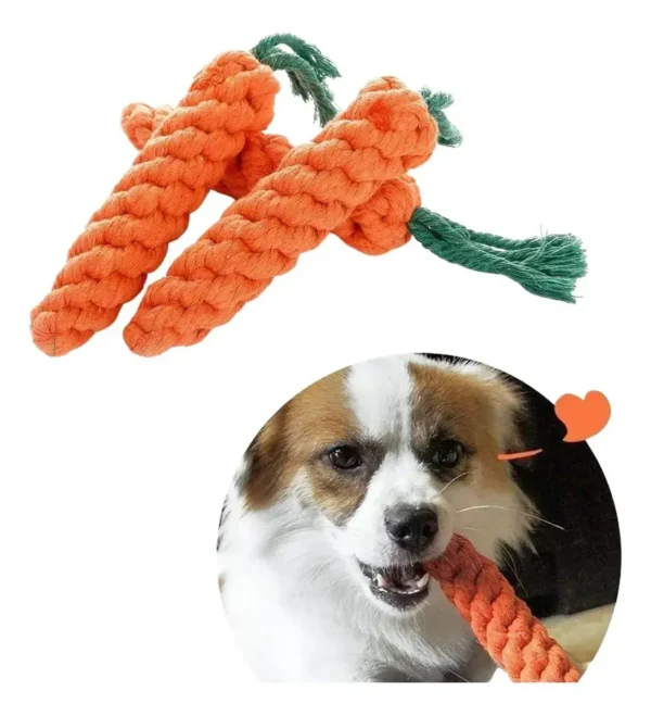 Juguete para Perros Zanahoria Tirador Trenzado Resistente