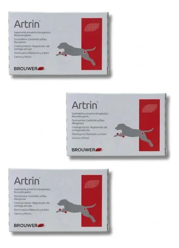 D_NQ_NP_702475-MLA113675357702_072026-F.webp Condroprotector para Perros y Gatos Artrin Pack 90 Comprimidos (3x30)