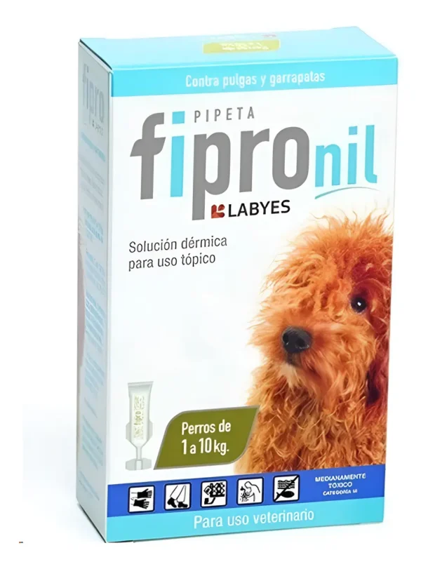 Pipeta Antipulgas para Perros Fipronil hasta 10kg contra Garrapatas y Mosquitos