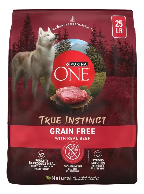Alimento para Perros Purina One True Instinct Grain Free Carne de Res x25Lb