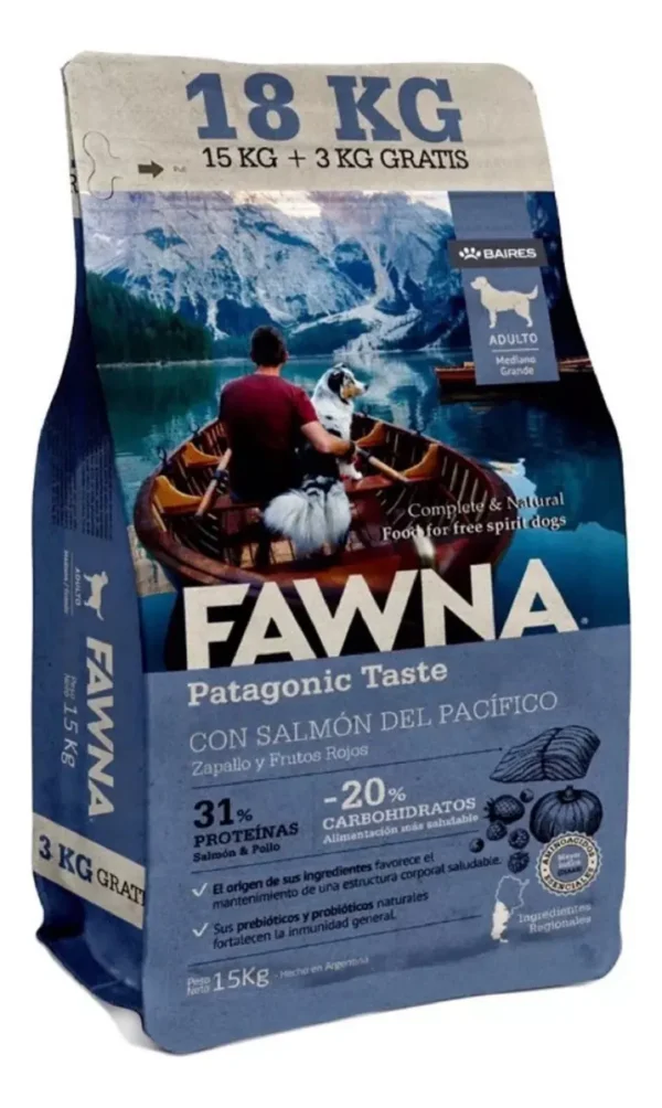 Alimento Fawna Perro Adulto Raza Mediana y Grande 18kg Salmón