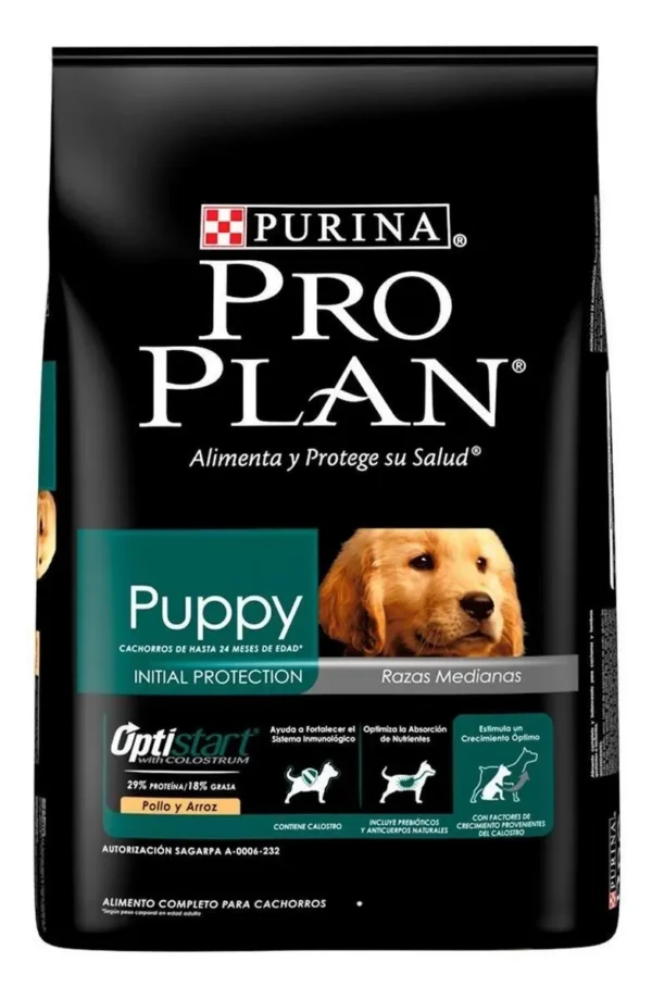 Alimento para Cachorros Pro Plan OptiStart Raza Mediana Sabor Pollo 3kg