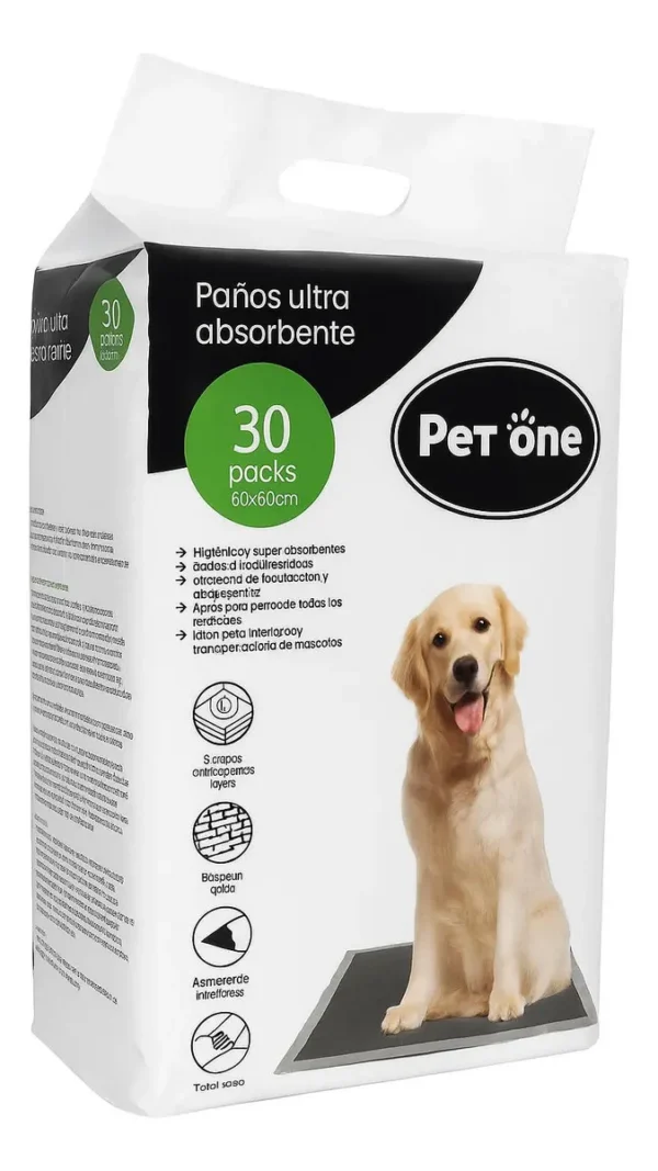 D_NQ_NP_727626-MLA99590553734_122025-F.webp Pañal Descartable para Perros Pet One 60x60cm Pack x30