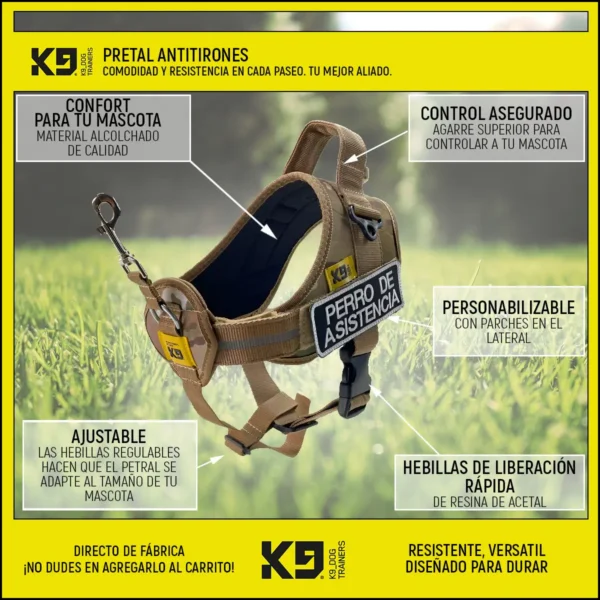 D_NQ_NP_729154-MLA81544829992_012025-F.webp Pechera Arnés para Perros Anti Tirones K9 Dog Trainers Regulable