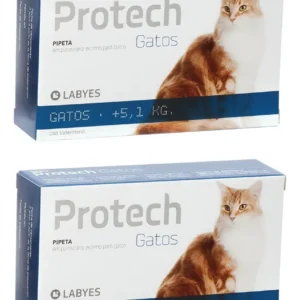 Pipeta Antipulgas para Gatos Protech Labyes +5 Kg Combo x2