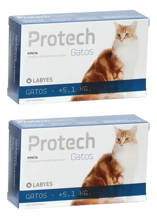 Pipeta Antipulgas para Gatos Protech Labyes +5 Kg Combo x2