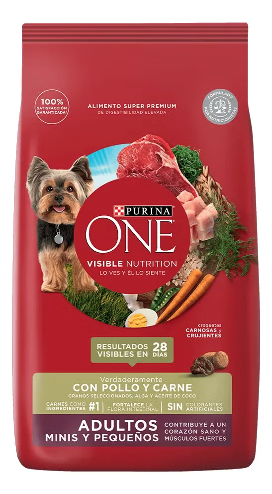 Alimento para Perros Purina One Minis y Pequeños Carne y Pollo x6Kg