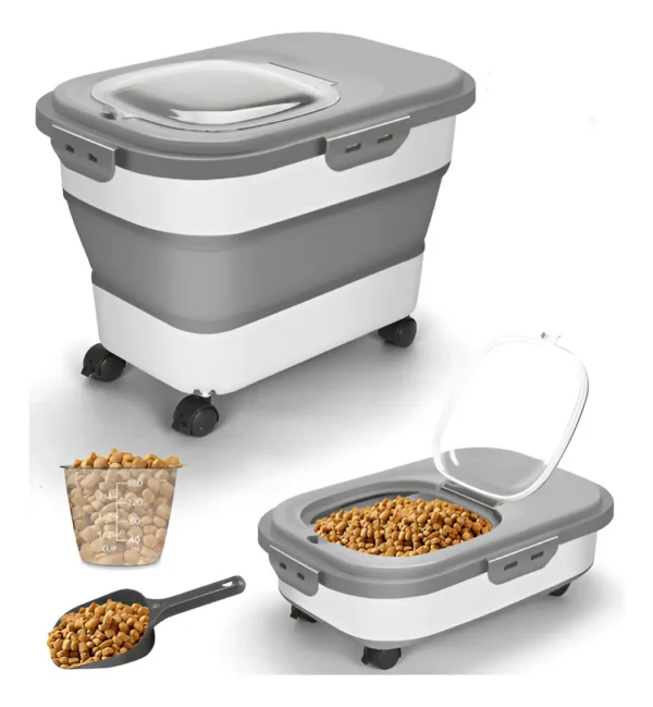 Contenedor Hermético para Alimento de Mascotas Waggs 20L Plegable