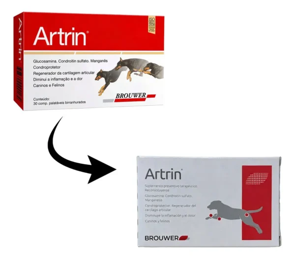D_NQ_NP_746764-MLA92601825957_092025-F.webp Condroprotector para Perros y Gatos Artrin Pack x5 (x30 Comprimidos c/u)