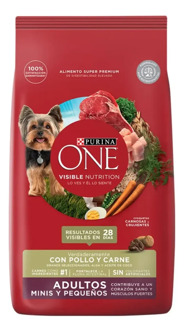 Alimento para Perros Purina One Minis y Pequeños Carne x6Kg