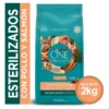 Alimento para Gatos Purina One Esterilizados Salmón x2Kg