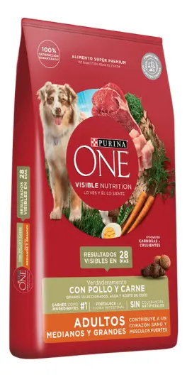 Alimento para Perros Purina One Adulto Pollo y Carne x6Kg