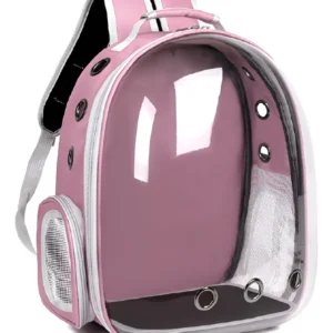 Mochila Transportadora para Mascotas Cápsula Waggs Color Rosa
