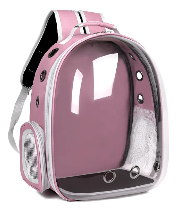 Mochila Transportadora para Mascotas Cápsula Waggs Color Rosa