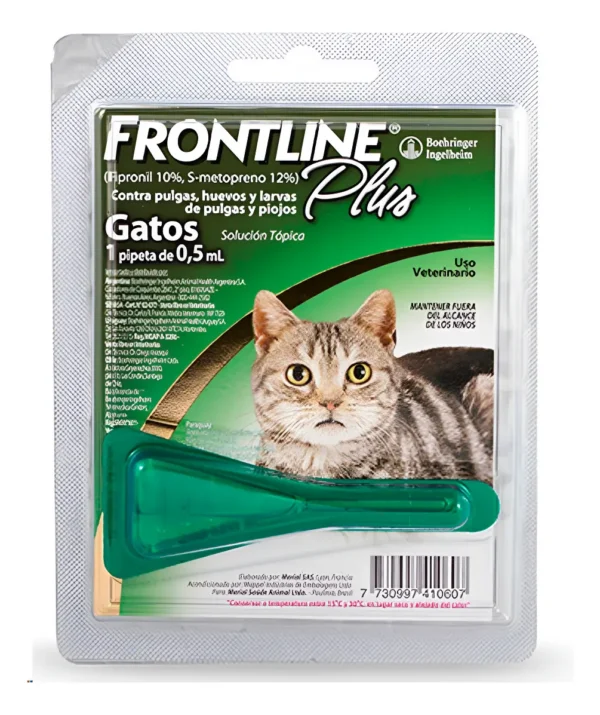 Pipeta Antipulgas y Garrapatas para Gatos Frontline Plus 2 a 8 Kg