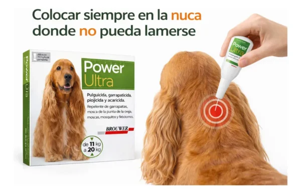 Pipeta Antipulgas para Perros Power Ultra Brouwer 10-20kg