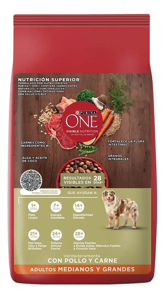 Alimento para Perros Purina One Adulto Pollo y Carne x6Kg